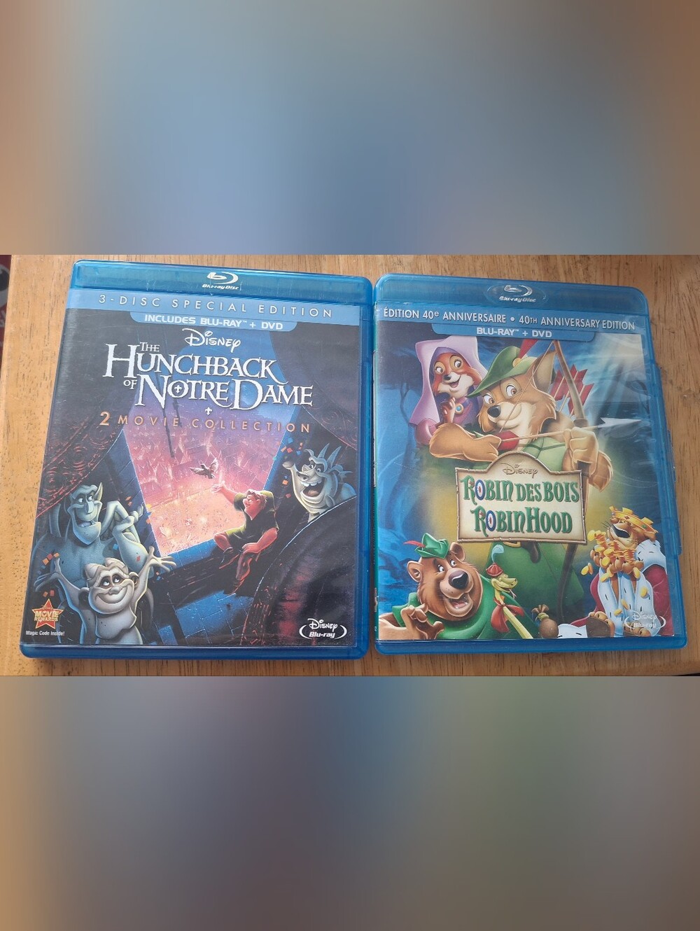 Bluray CD Disney Robin Hood & The Hunchback Of Notre Dame